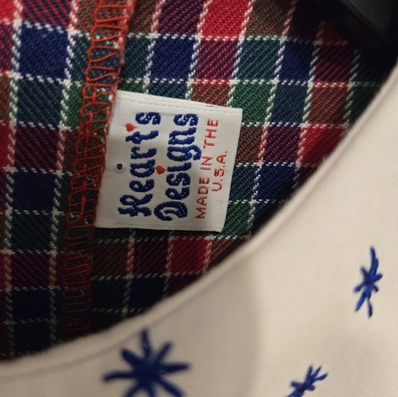 Vintage Plaid Toddler Dress with Snowman Embroidery - Picture 3 of 6